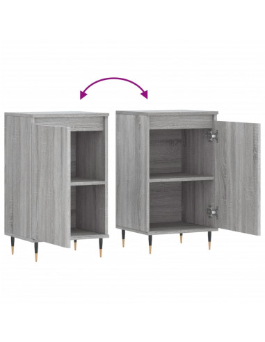 Credenze 2 pz Grigio Sonoma 40x35x70 cm in Legno Multistrato