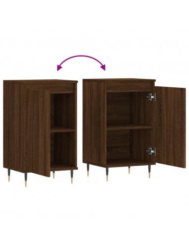 Credenze 2 pz Rovere Marrone 40x35x70 cm in Legno Multistrato