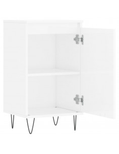 Credenze 2 pz Bianco Lucido 40x35x70 cm in Legno Multistrato 2
