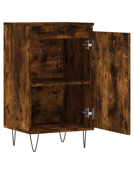 Credenze 2 pz Rovere Fumo 40x35x70 cm in Legno Multistrato