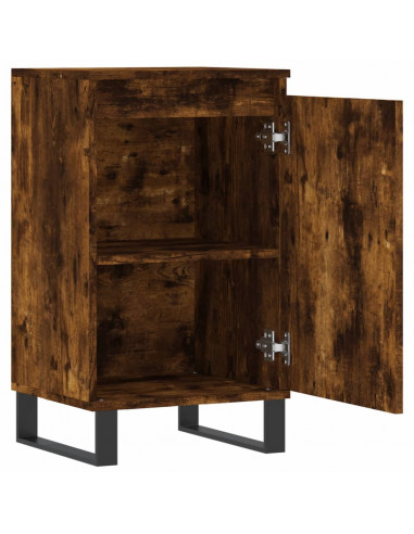 Credenze 2 pz Rovere Fumo 40x35x70 cm in Legno Multistrato