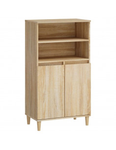 Credenza Rovere Sonoma 60x36x110 cm in Legno Multistrato 2