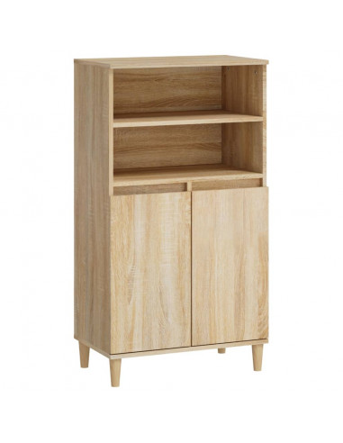 Credenza Rovere Sonoma 60x36x110 cm in Legno Multistrato