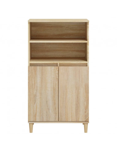 Credenza Rovere Sonoma 60x36x110 cm in Legno Multistrato