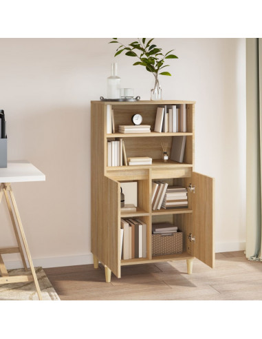 Credenza Rovere Sonoma 60x36x110 cm in Legno Multistrato
