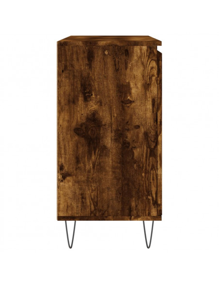 Credenza Rovere Fumo 104x35x70 cm in Legno Multistrato