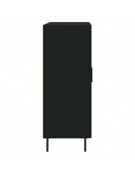 Credenza Nera 69,5x34x90 cm in Legno Multistrato