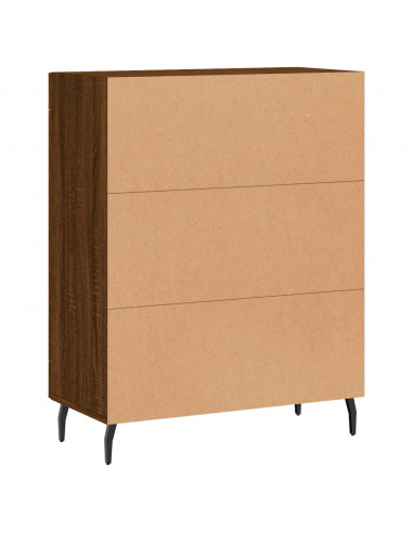 Credenza Rovere Marrone 69,5x34x90 cm in Legno Multistrato