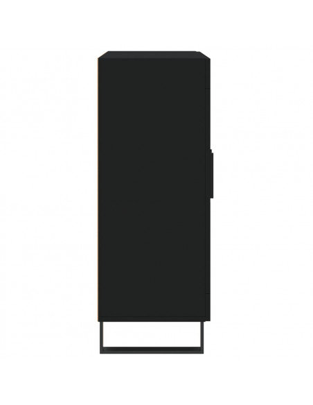Credenza Nera 69,5x34x90 cm in Legno Multistrato