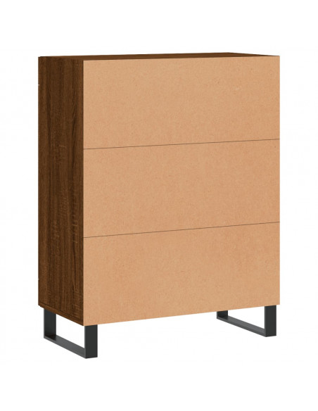 Credenza Rovere Marrone 69,5x34x90 cm in Legno Multistrato