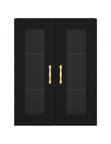 Mobile a Parete Nero 69,5x34x90 cm