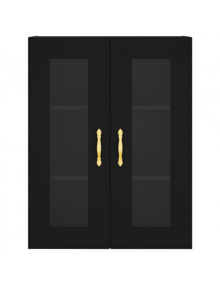Mobile a Parete Nero 69,5x34x90 cm