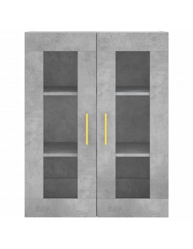 Mobile a Parete Grigio Cemento 69,5x34x90 cm