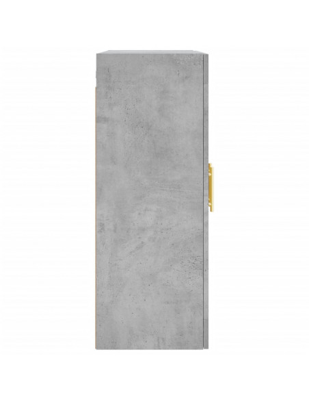 Mobile a Parete Grigio Cemento 69,5x34x90 cm