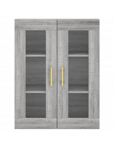 Mobile a Parete Grigio Sonoma 69,5x34x90 cm 2