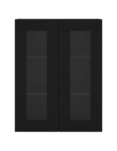 Mobile a Parete Nero 69,5x34x90 cm 2