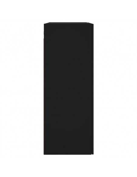 Mobile a Parete Nero 69,5x34x90 cm