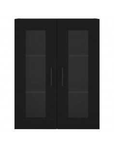 Mobile a Parete Nero 69,5x34x90 cm 2