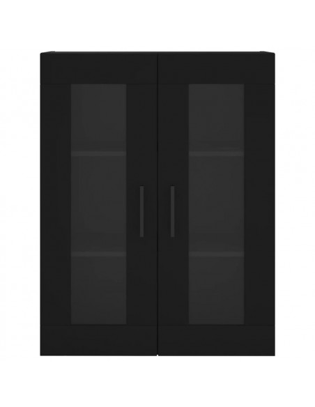 Mobile a Parete Nero 69,5x34x90 cm