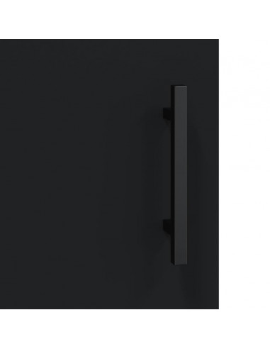 Mobile a Parete Nero 69,5x34x90 cm