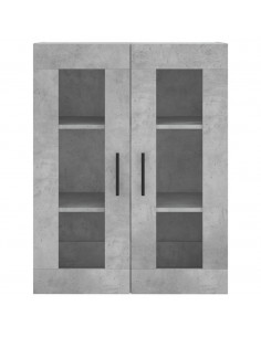 Mobile a Parete Grigio Cemento 69,5x34x90 cm 2