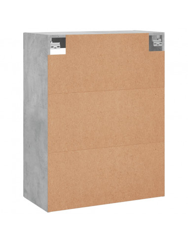 Mobile a Parete Grigio Cemento 69,5x34x90 cm