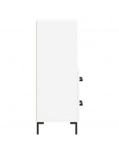 Credenza Bianca 34,5x34x90 cm in Legno Multistrato 2