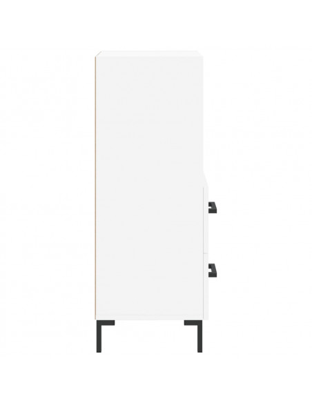 Credenza Bianca 34,5x34x90 cm in Legno Multistrato
