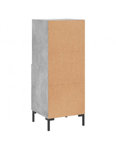 Credenza Grigio Cemento 34,5x34x90 cm in Legno Multistrato