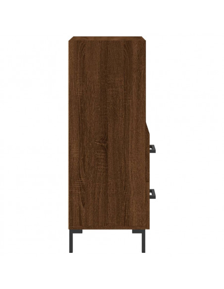 Credenza Rovere Marrone 34,5x34x90 cm in Legno Multistrato