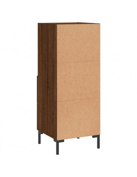 Credenza Rovere Marrone 34,5x34x90 cm in Legno Multistrato