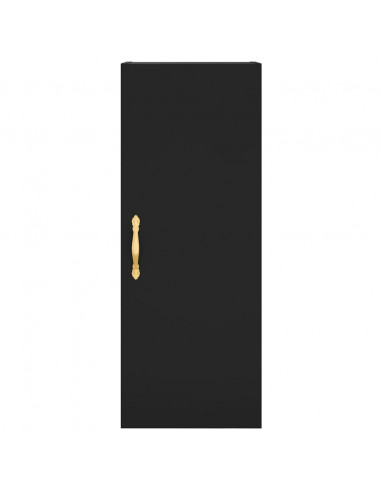 Mobile a Parete Nero 34,5x34x90 cm