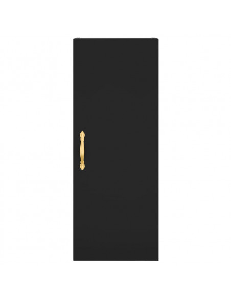 Mobile a Parete Nero 34,5x34x90 cm