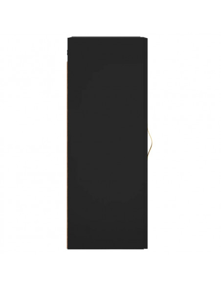 Mobile a Parete Nero 34,5x34x90 cm