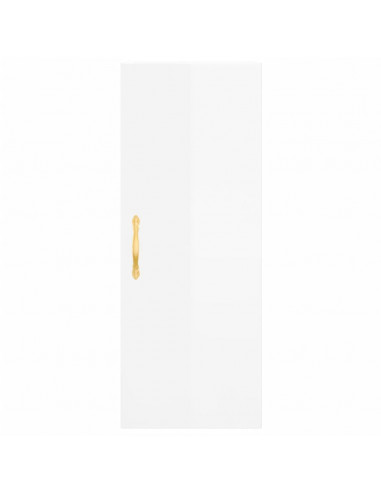 Mobile a Parete Bianco Lucido 34,5x34x90 cm