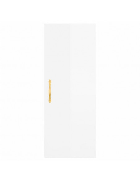 Mobile a Parete Bianco Lucido 34,5x34x90 cm