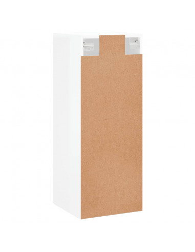 Mobile a Parete Bianco Lucido 34,5x34x90 cm