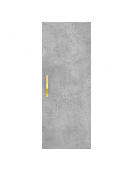 Mobile a Parete Grigio Cemento 34,5x34x90 cm