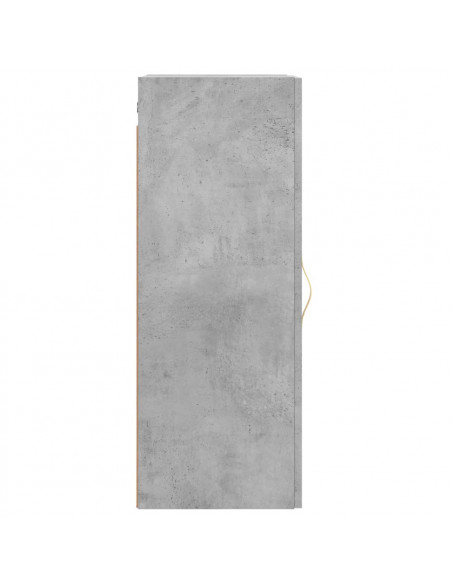 Mobile a Parete Grigio Cemento 34,5x34x90 cm
