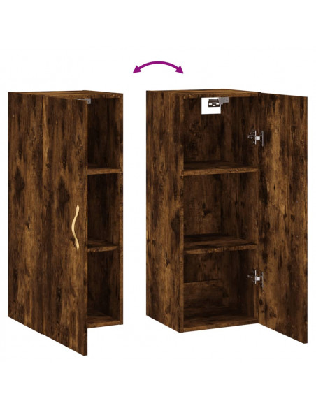 Mobile a Parete Rovere Fumo 34,5x34x90 cm