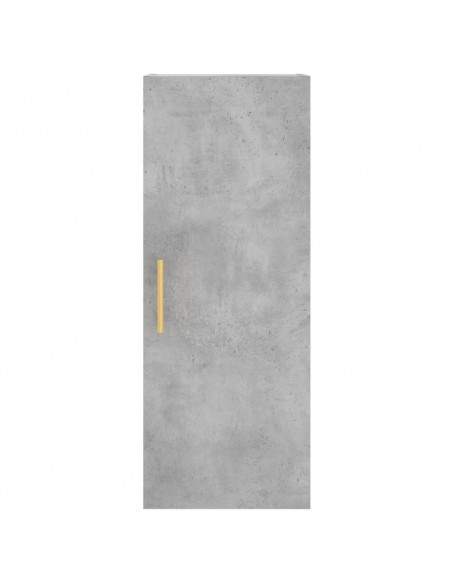 Mobile a Parete Grigio Cemento 34,5x34x90 cm