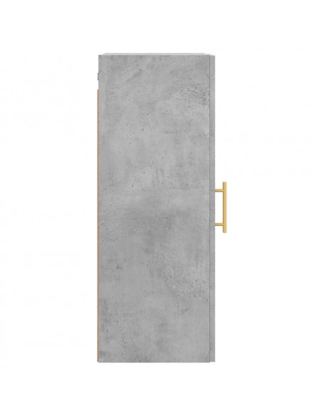 Mobile a Parete Grigio Cemento 34,5x34x90 cm