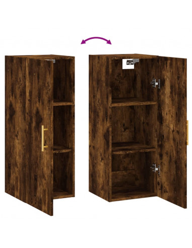 Mobile a Parete Rovere Fumo 34,5x34x90 cm