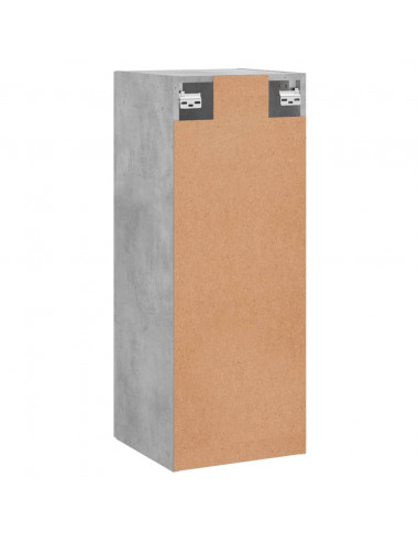 Mobile a Parete Grigio Cemento 34,5x34x90 cm