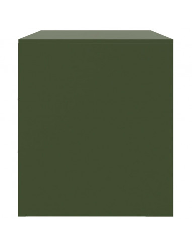 Mobile TV Verde Oliva 67x39x44 cm in Acciaio