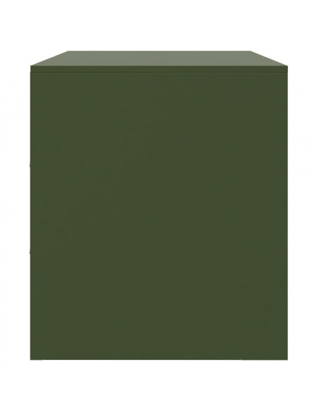 Mobile TV Verde Oliva 67x39x44 cm in Acciaio