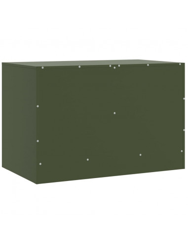 Mobile TV Verde Oliva 67x39x44 cm in Acciaio