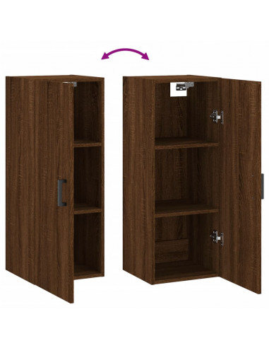 Mobile a Parete Rovere Marrone 34,5x34x90 cm