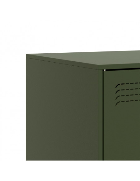 Mobile TV Verde Oliva 67x39x44 cm in Acciaio