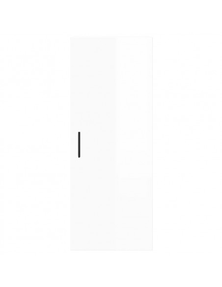 Mobile a Parete Bianco Lucido 34,5x34x90 cm